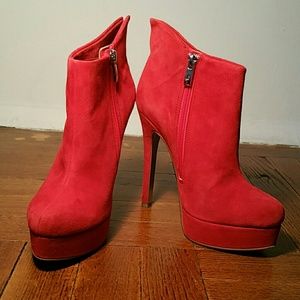Chinese Laundry red stiletto booties