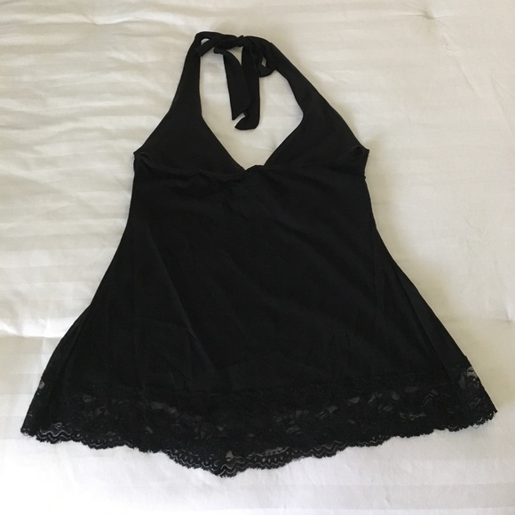 Zio small black lacy halter top 👚 - Picture 4 of 4