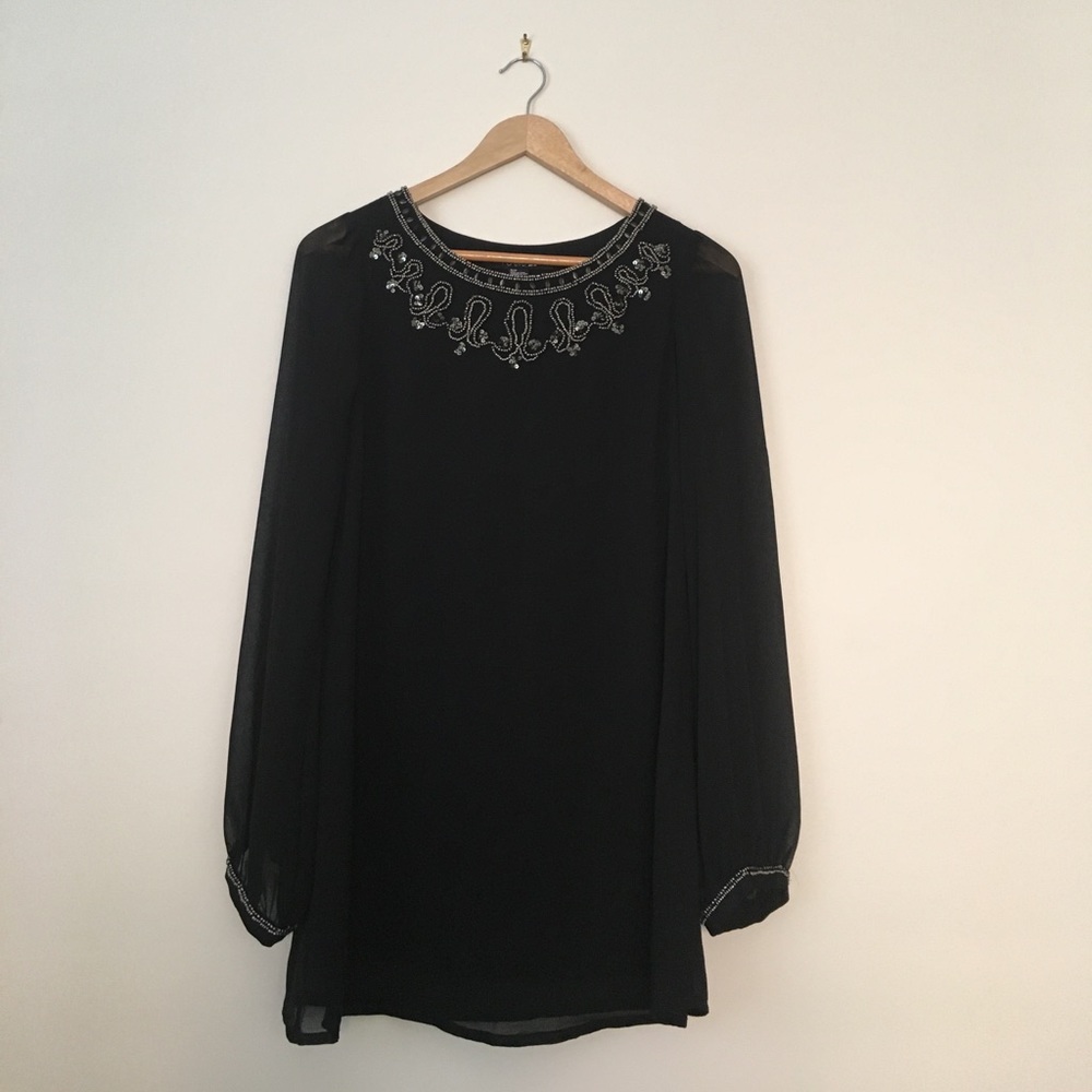 Black Silky Tunic
