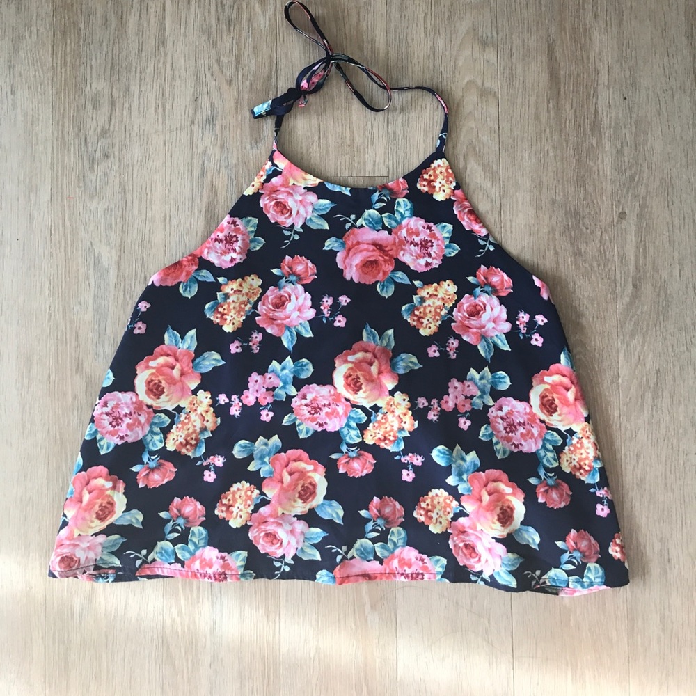 Satin Floral Halter