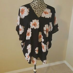 Flower print blouse