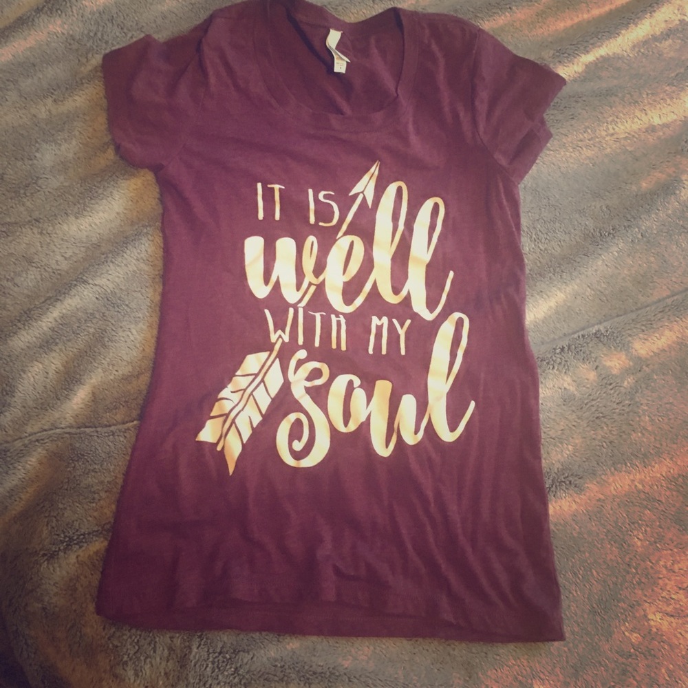 It is well with my soul t-shirt red/maroon size M