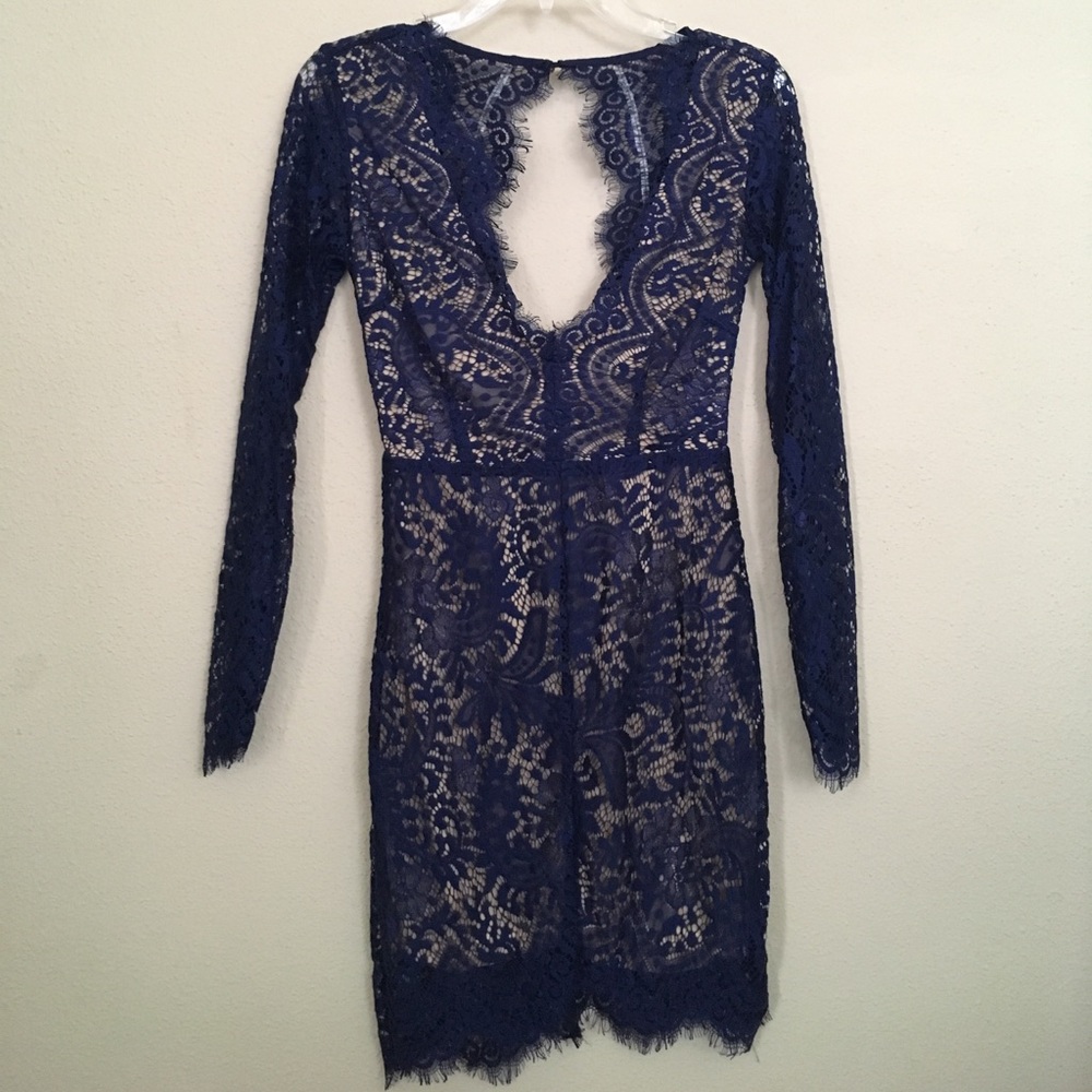 Navy blue lace dress