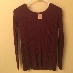 Never worn American Eagle Maroon Small Sweater
