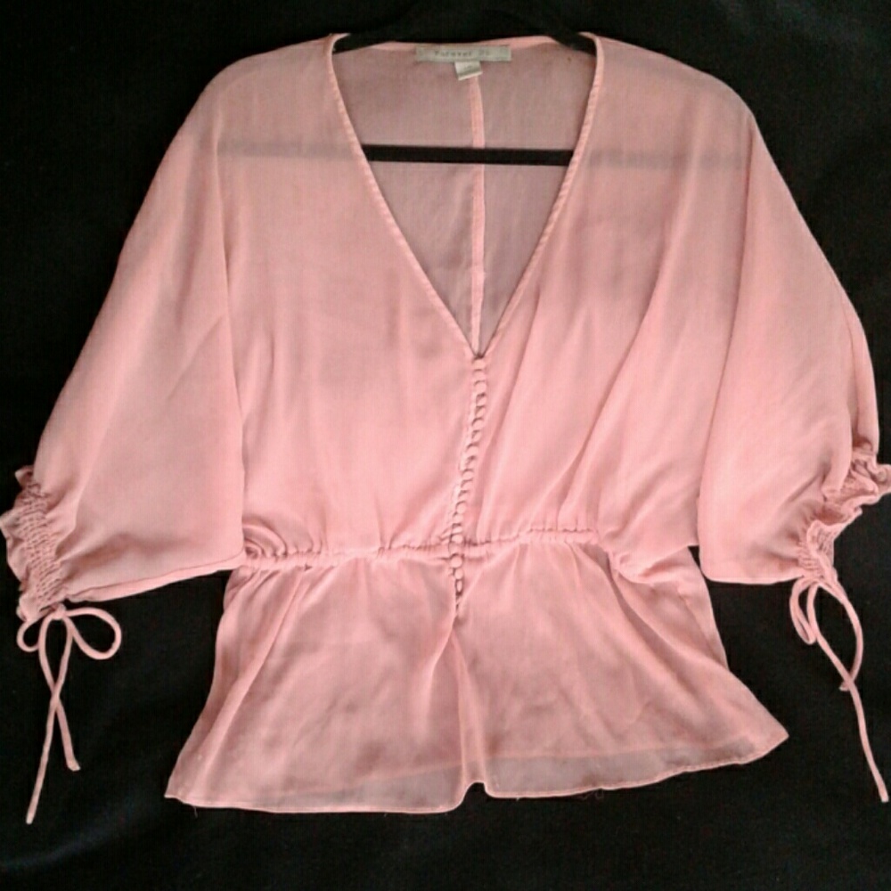 FOREVER 21 sheer loose blouse.