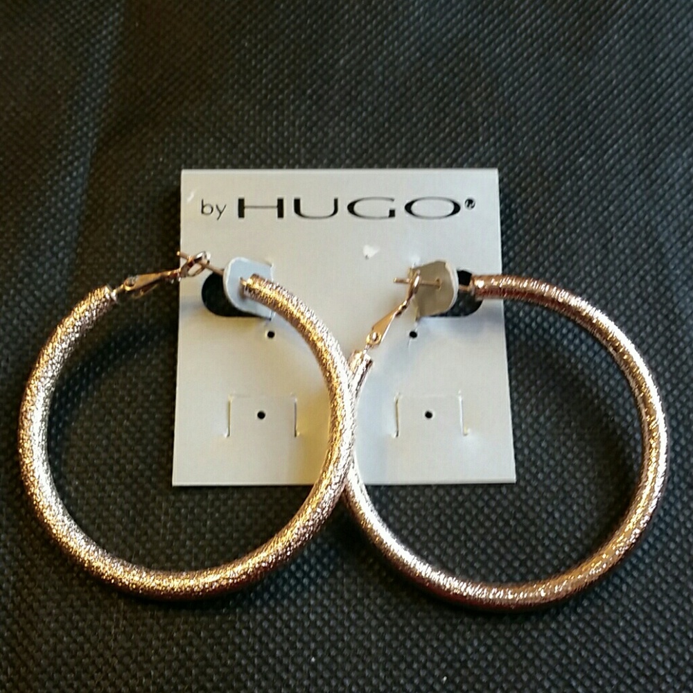 Rose gold hoop earrings