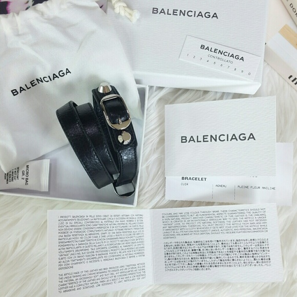 ❤️HP❤️ BALENCIAGA classic arena wrap bracelet - Picture 5 of 7