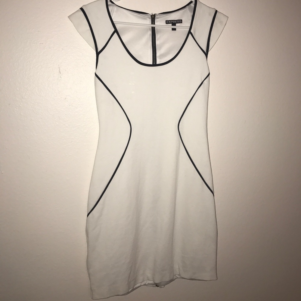Express white fitted dress