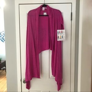 NWT long open sweater "10 way cozy" Size small