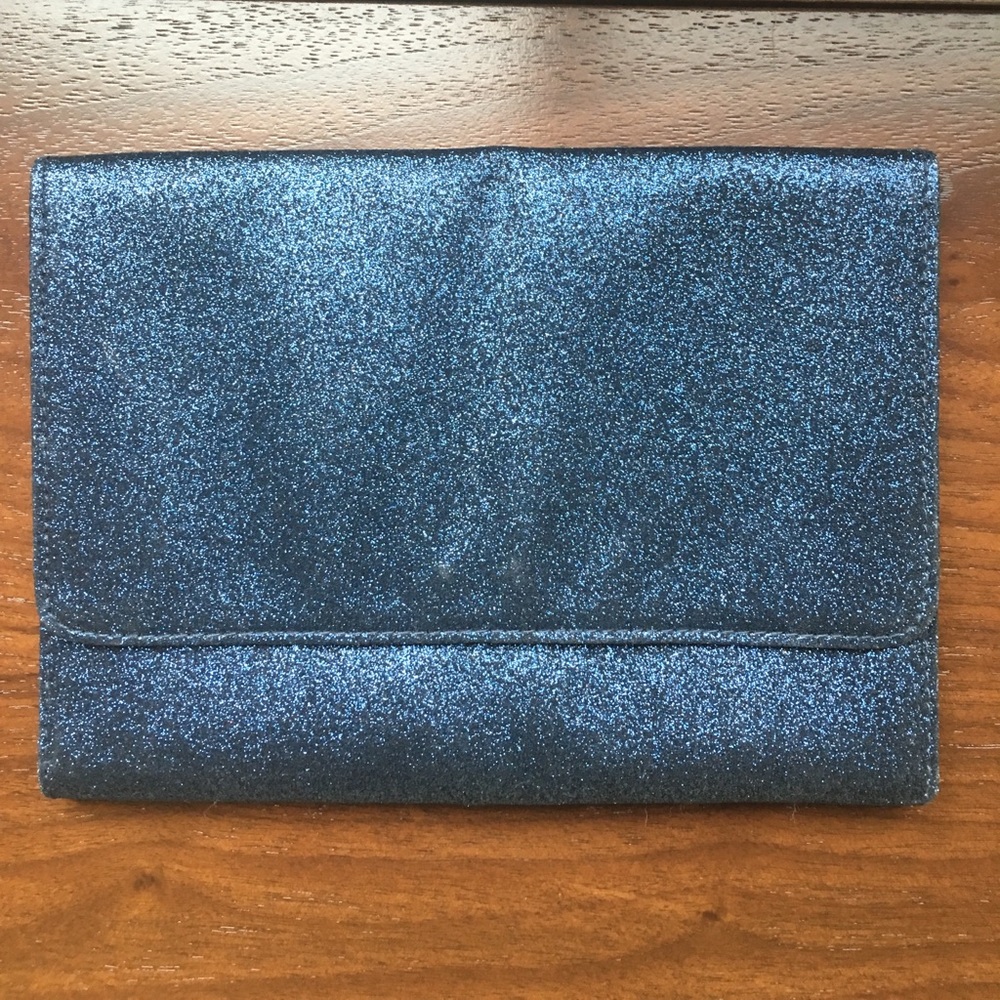 Bloomingdale's Sparkle Blue Purse Great Condition