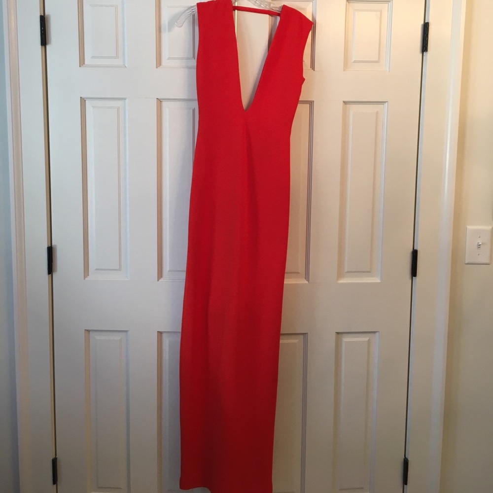 Long red formal dress