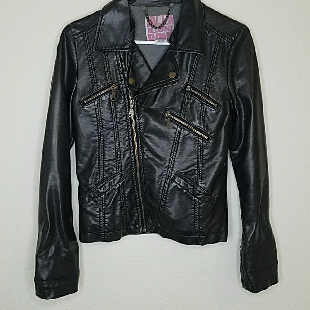 Black leather jacket