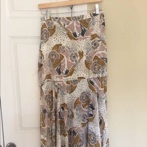 Free people long skirt with slits on both sides
