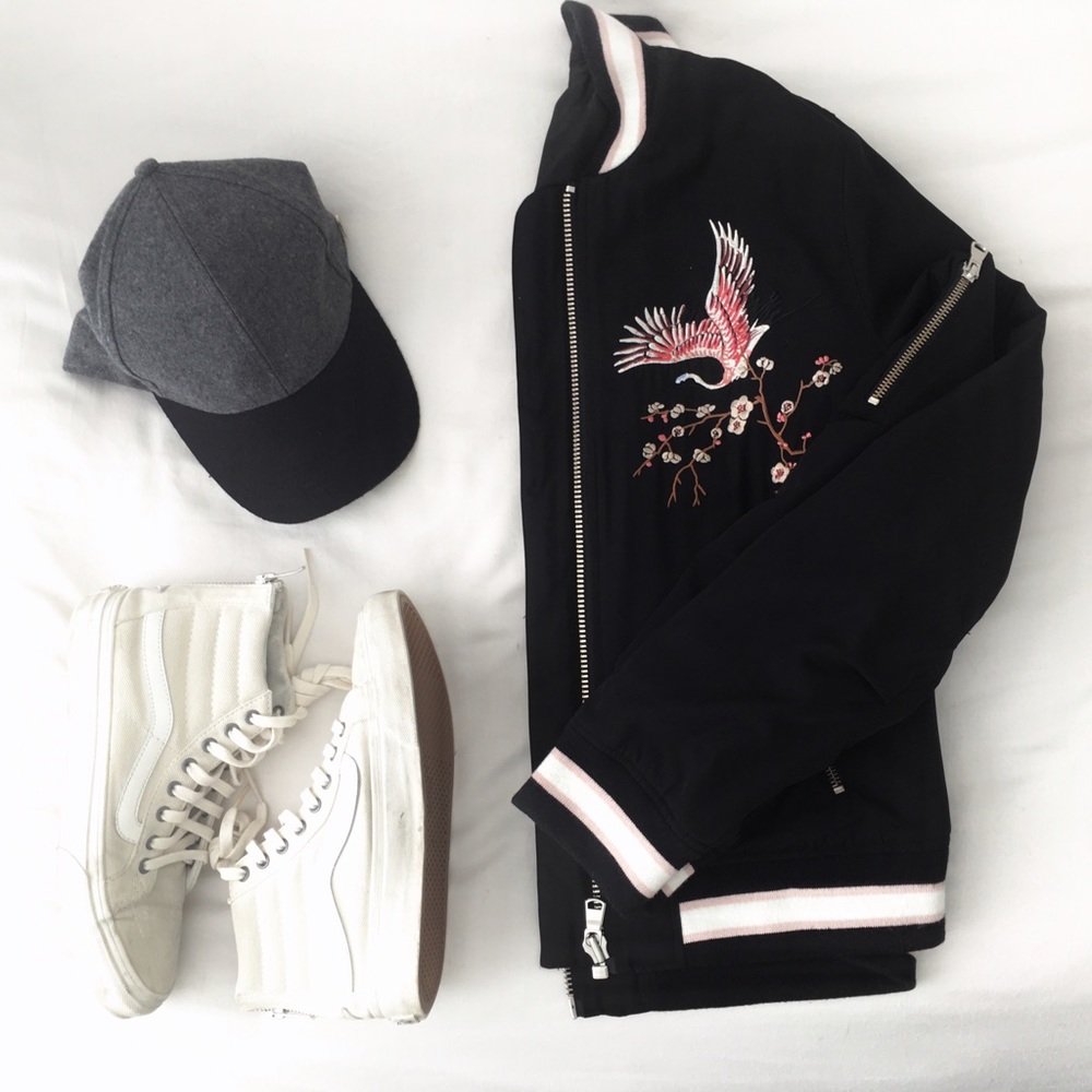 | Trouve | Embroidered Bomber Jacket