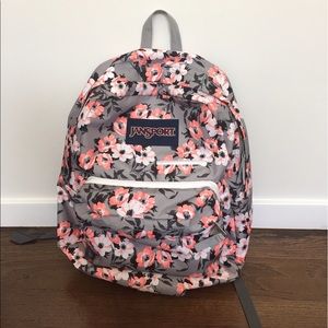 Jansport Backpack. Grey and pink