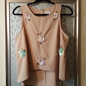 LC Lauren Conrad sequin sleeveless top