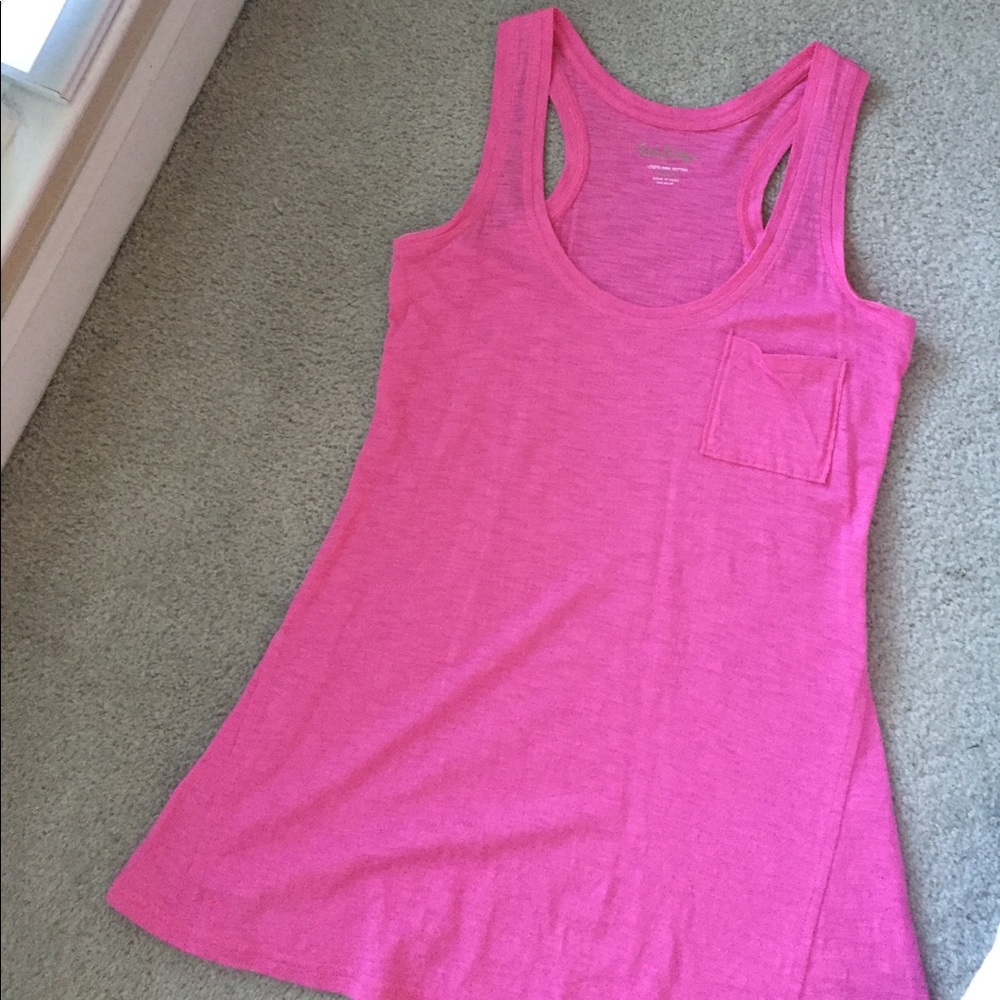 Lilly Pulitzer pink racer back tank