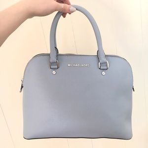 Michael Kors Cindy Large Leather Satchel Bag