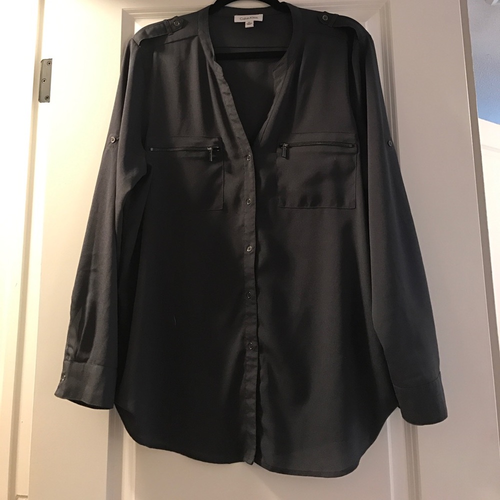 Slate Blue Calvin Klein Blouse