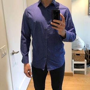 Banana Republic: Men's Large Dark Blue Dress Shirt