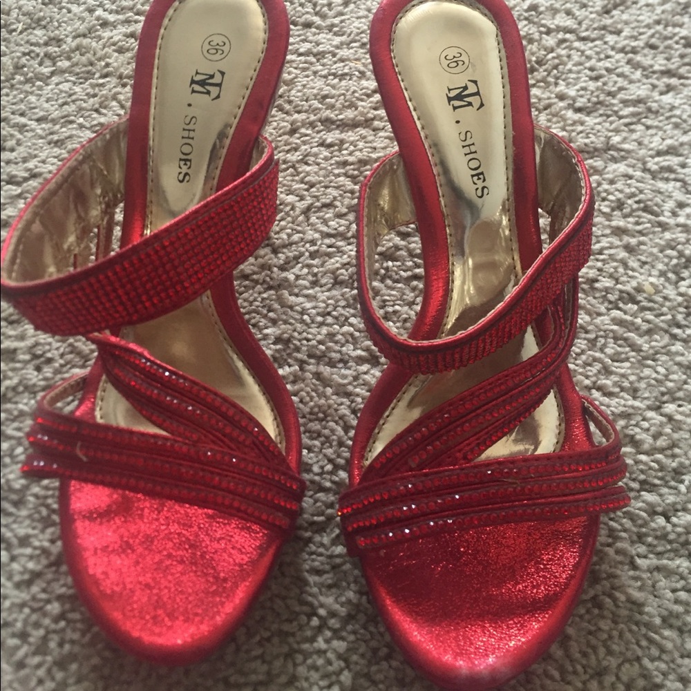 Red Sparkly Stilettos