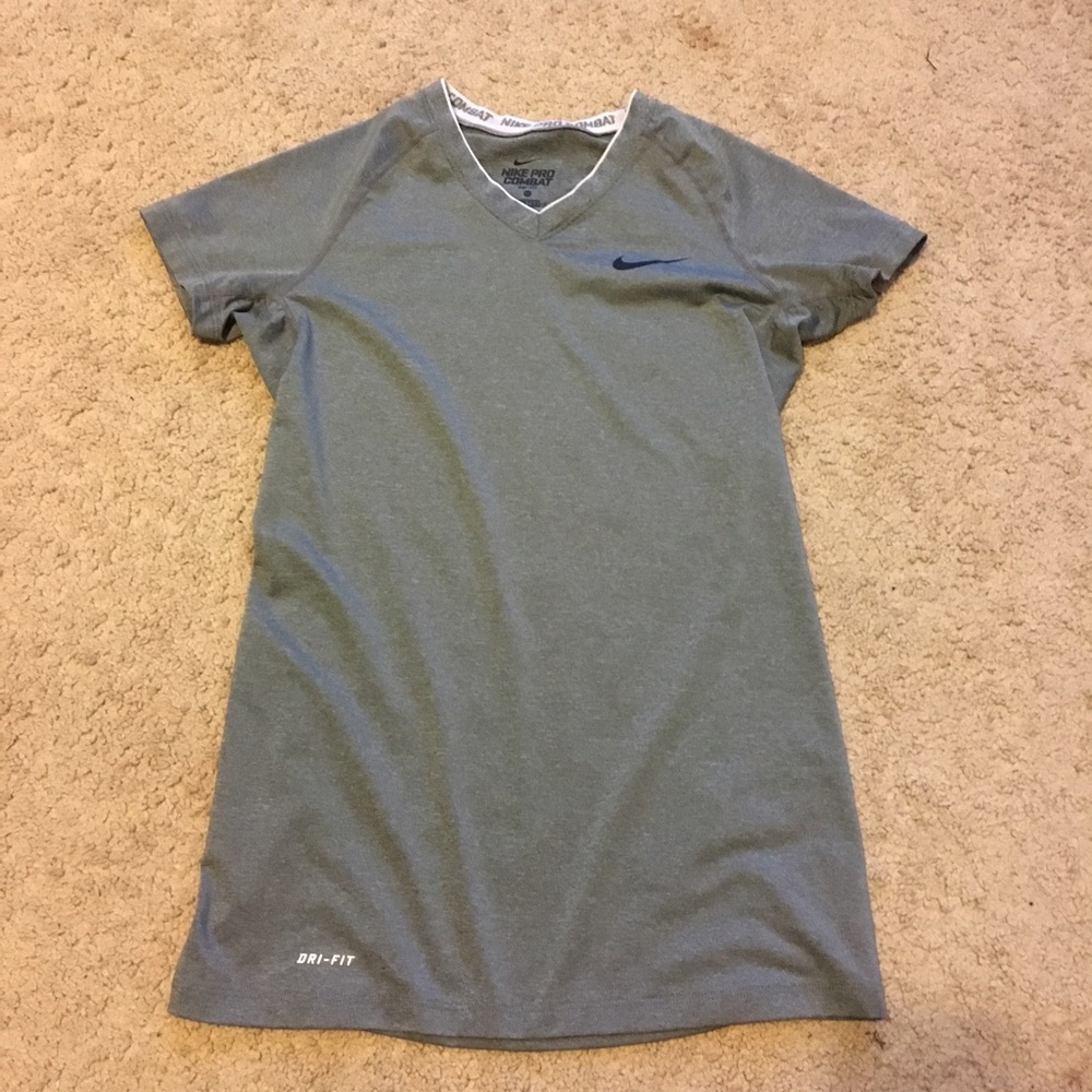 Nike pro combat grey shirt size XS - Picture 1 of 2