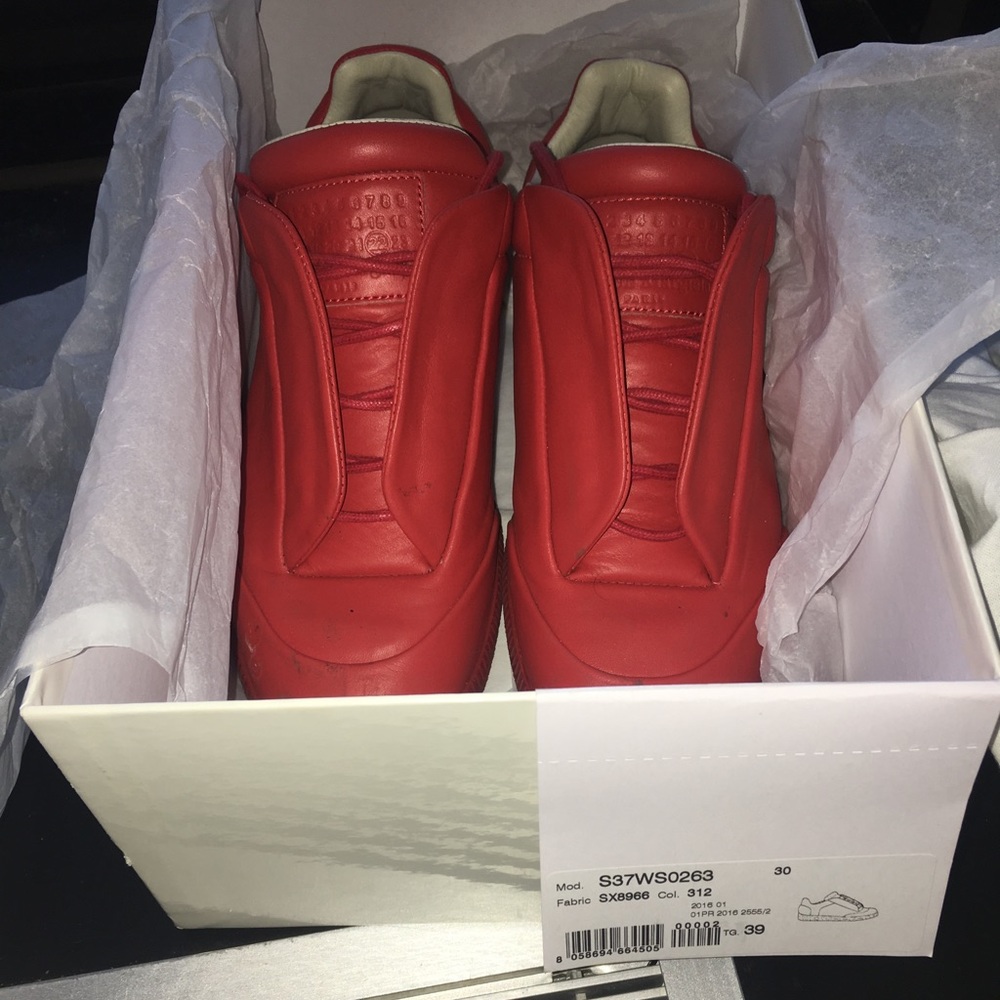 Women's Red Maison Margiela Future Sneakers