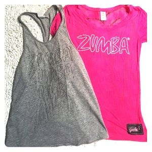Two Zumba fitness tops size xs
