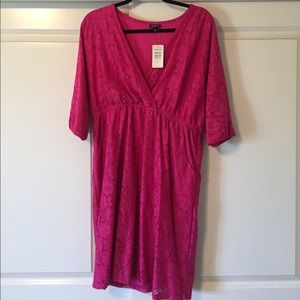 Torrid Bright Pink Lace Dress *NEW WITH TAGS