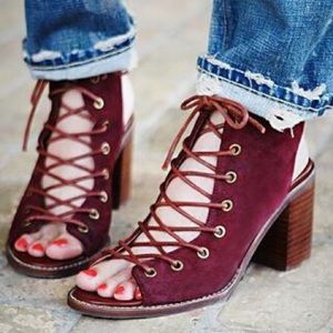 Jeffry Campbell x free people lace up bootie