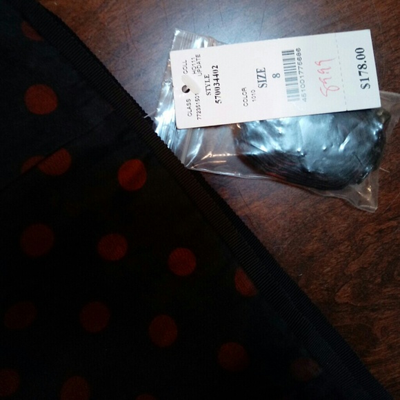 NWT! WHBM Black Dress with Red Polka Dots - Picture 6 of 15