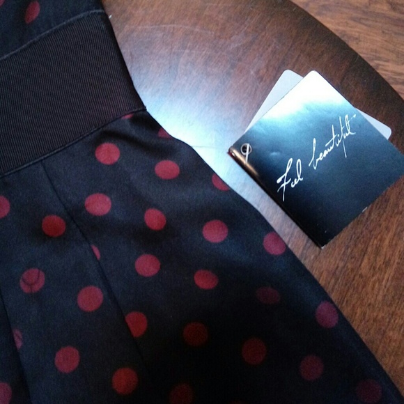 NWT! WHBM Black Dress with Red Polka Dots - Picture 2 of 15