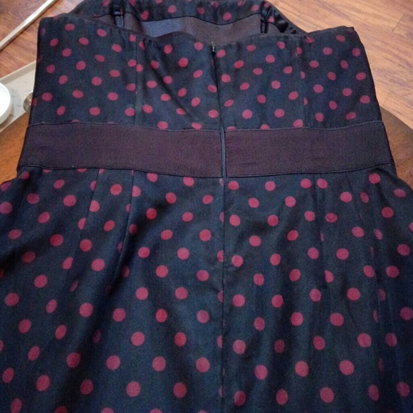 NWT! WHBM Black Dress with Red Polka Dots - Picture 7 of 15