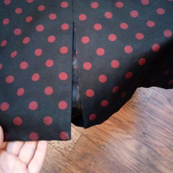 NWT! WHBM Black Dress with Red Polka Dots - Picture 8 of 15