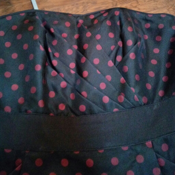 NWT! WHBM Black Dress with Red Polka Dots - Picture 9 of 15
