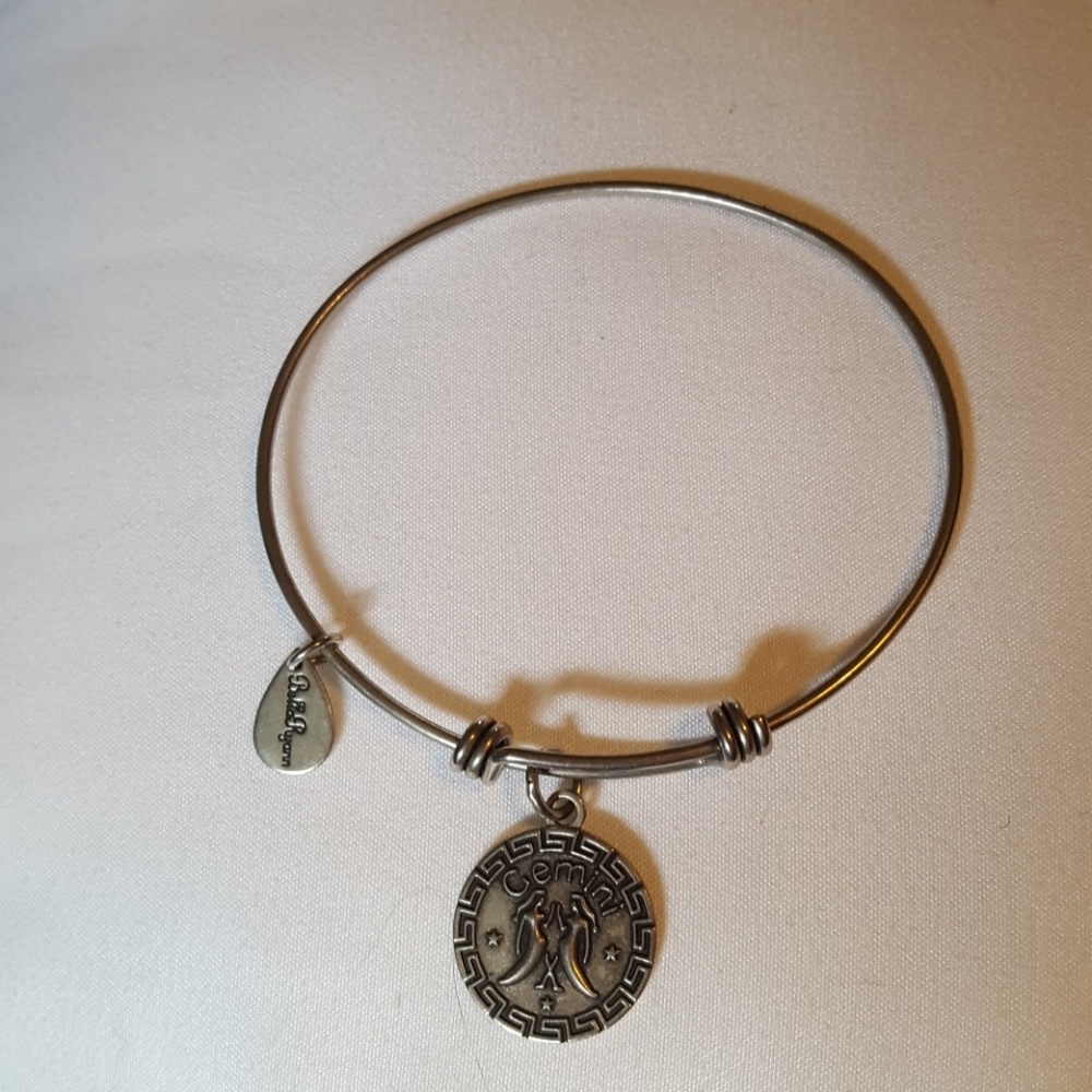 Alex & Ani style silver-tone Gemini bracelet