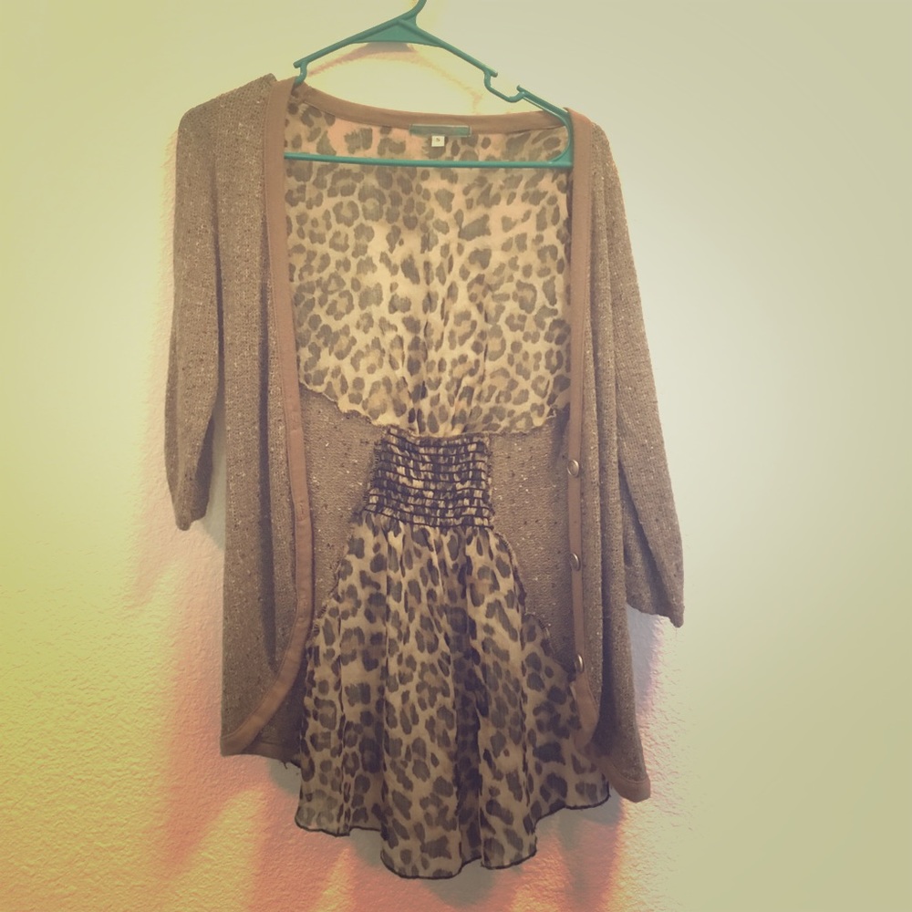 Leopard print cardigan