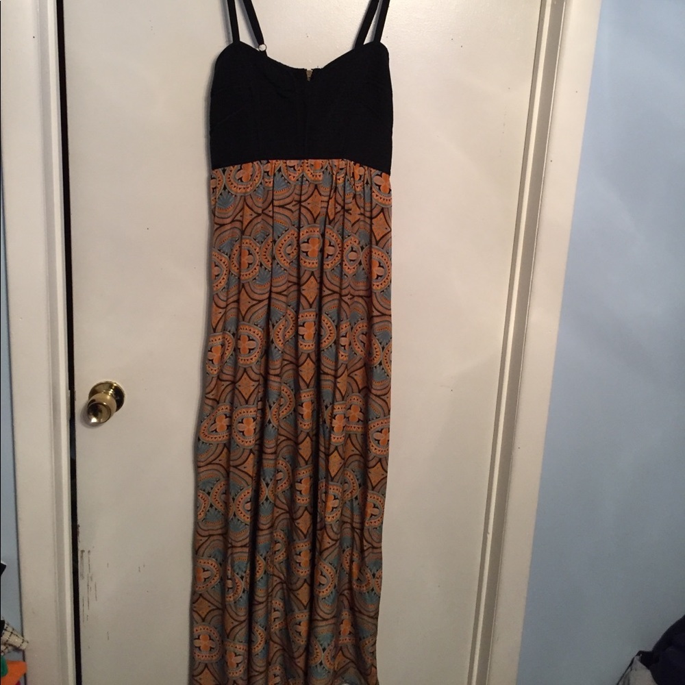 Multi print maxi dress