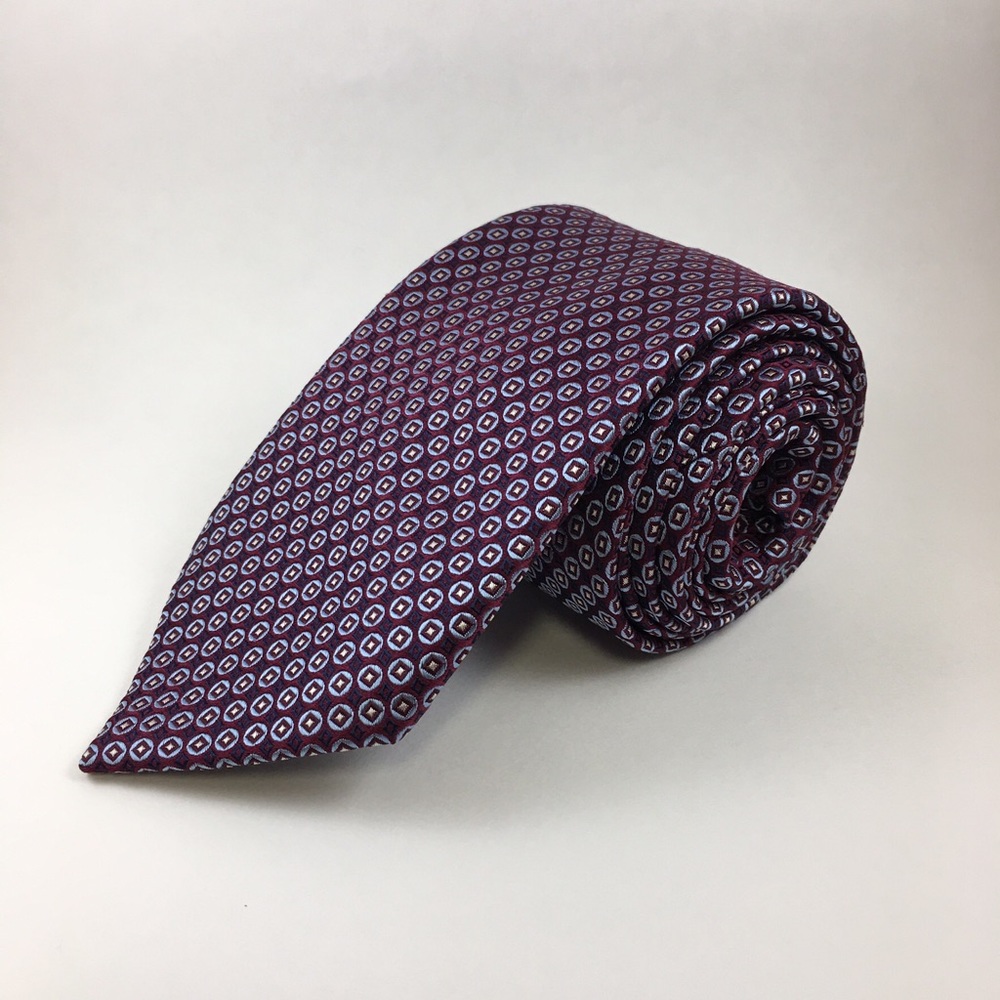 Judson Wade Collection Silk Tie Geometric Purple