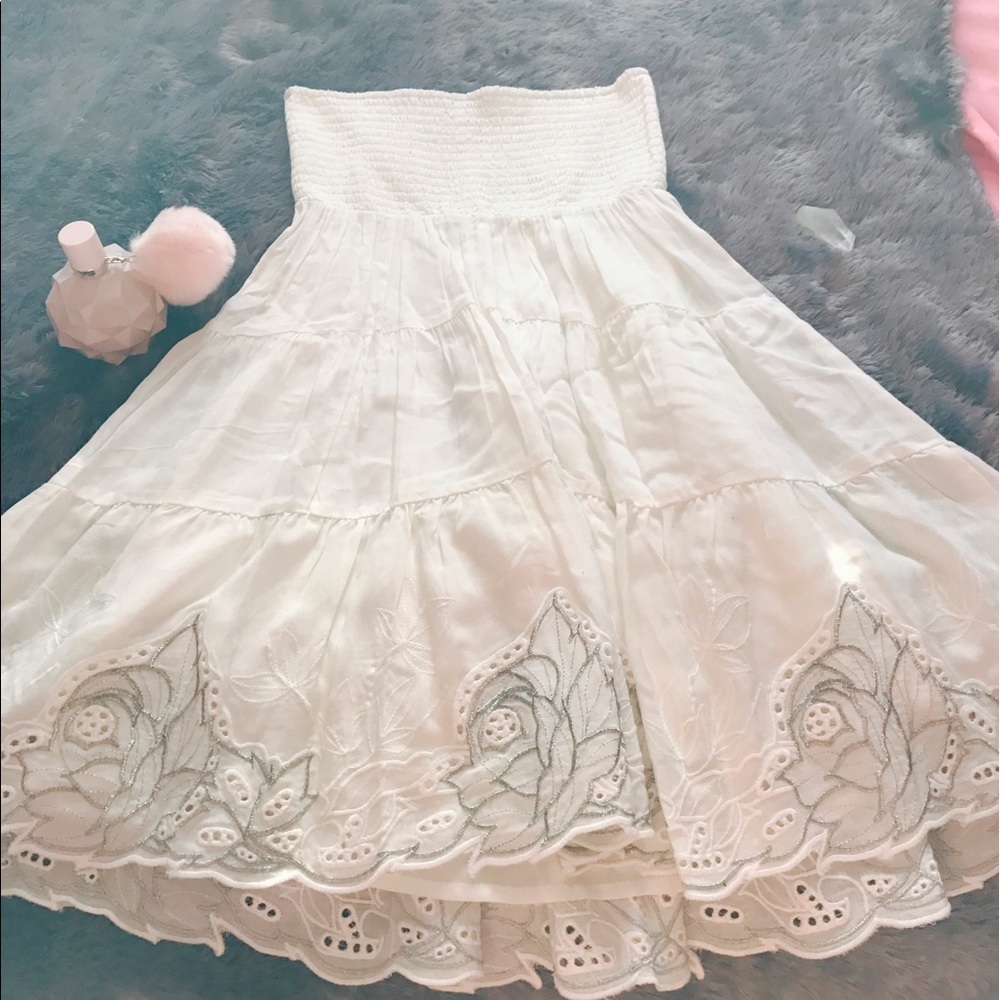 Strapless Crochet Dress