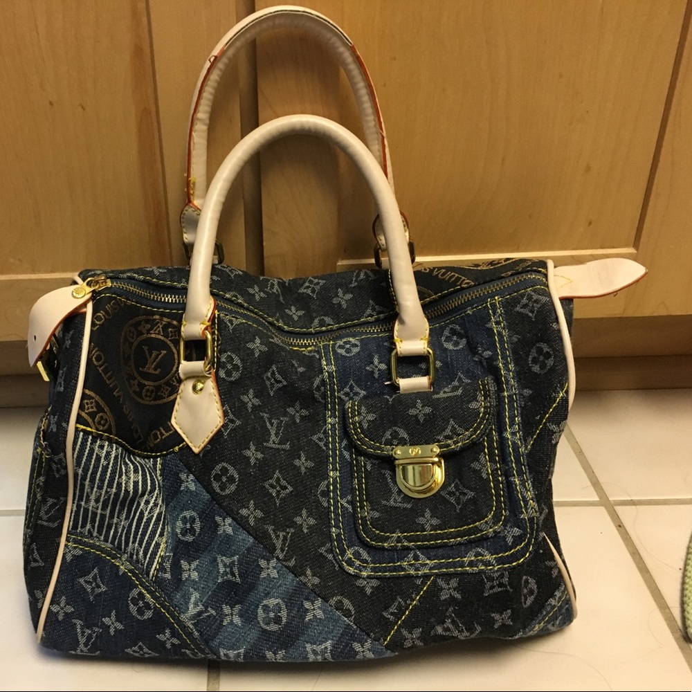 Knock off Louis Vuitton denim speedy bag