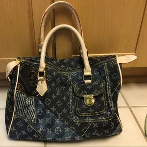 Knock off Louis Vuitton denim speedy bag