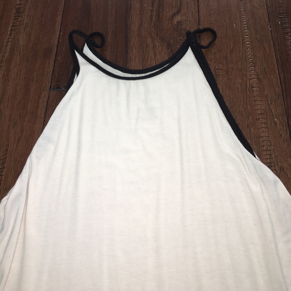 Black and white(creamish) American Eagle tank top