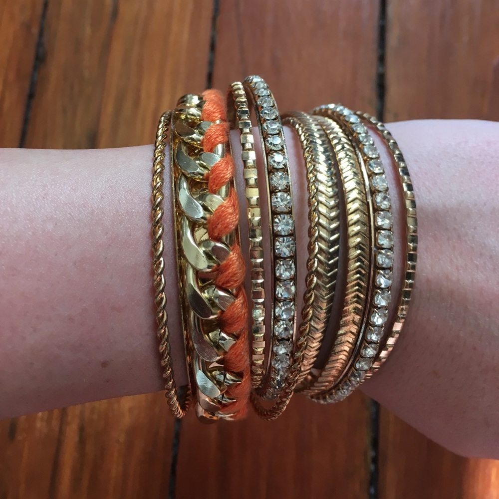 Gold Bangle Set - Picture 2 of 2