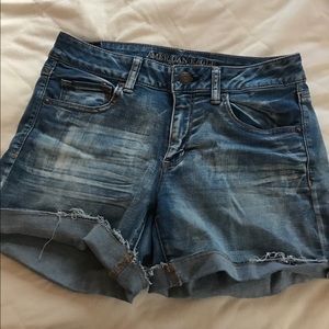 American Eagle Midi Denim Shorts