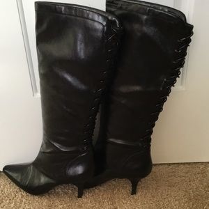 BCBG Black Back LACED Boots