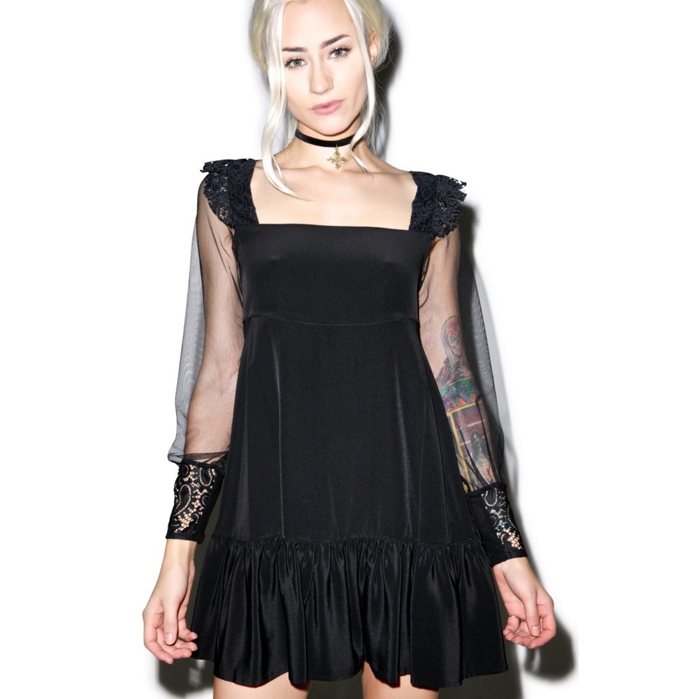 NWT Authentic For Love and Lemons black Kate dress
