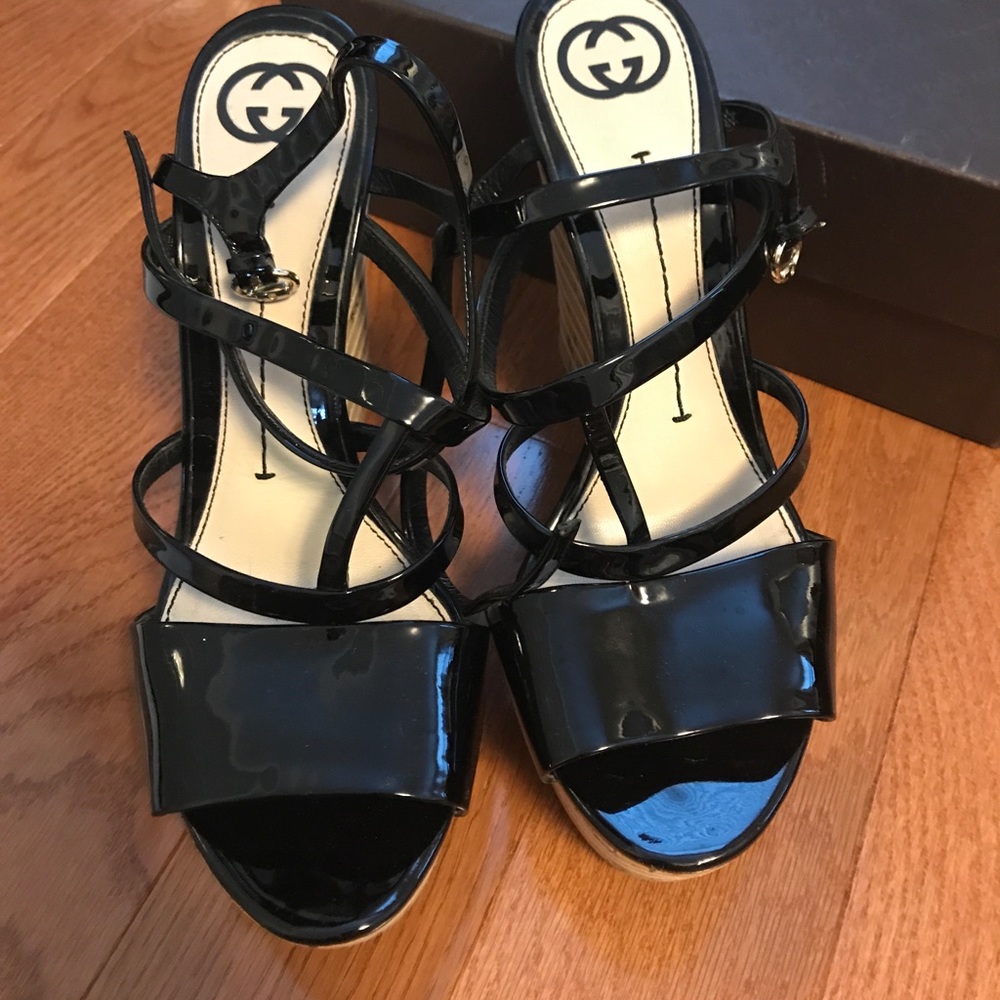 Authentic Gucci wedge sandals