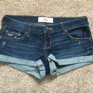 Hollister dark wash denim shorts