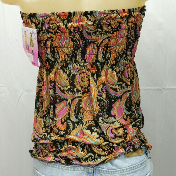 🆕Summer Top Beach Party Boho Casual, Strapless - Picture 3 of 3